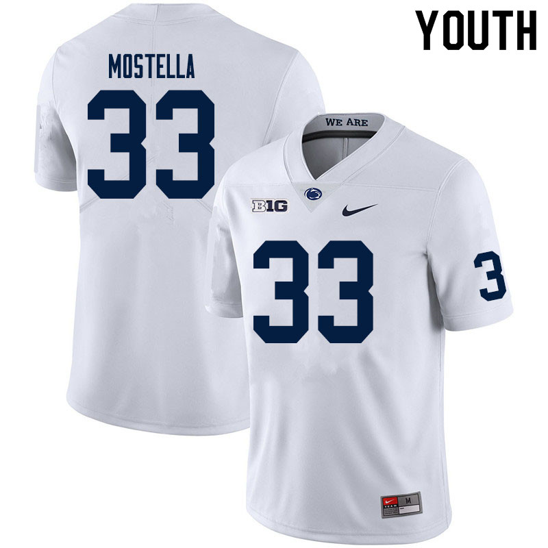 NCAA Nike Youth Penn State Nittany Lions Bryce Mostella #33 College Football Authentic White Stitched Jersey ZWK8098WV